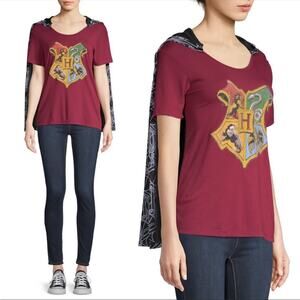 Harry Potter Womens maroon beaded T-shirt size XS